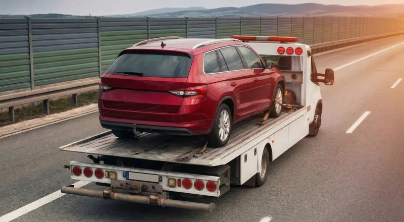 Guincho para carros em Viamão – carro sendo carregado em plataforma